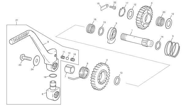 12 - KICKSTARTER ASSEMBLY