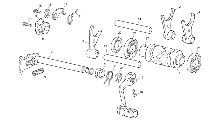 12 - GEAR SELECTOR GROUP