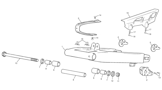 4 - REAR SHOCK - SWINGARM