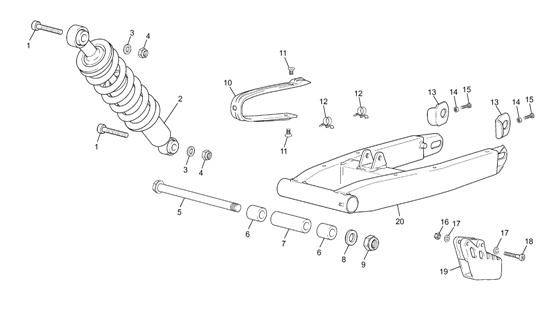 5 - REAR SHOCK - SWINGARM