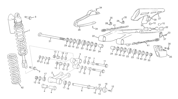 3 - REAR SHOCK - SWINGARM