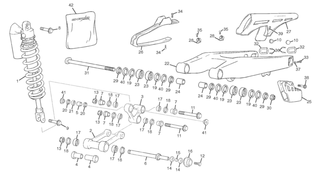 3 - REAR SHOCK - SWINGARM