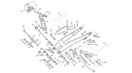 5 - REAR SHOCK - SWINGARM