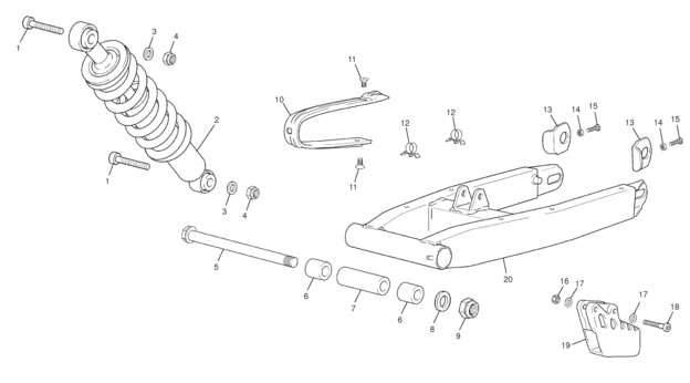 REAR SHOCK - SWINGARM