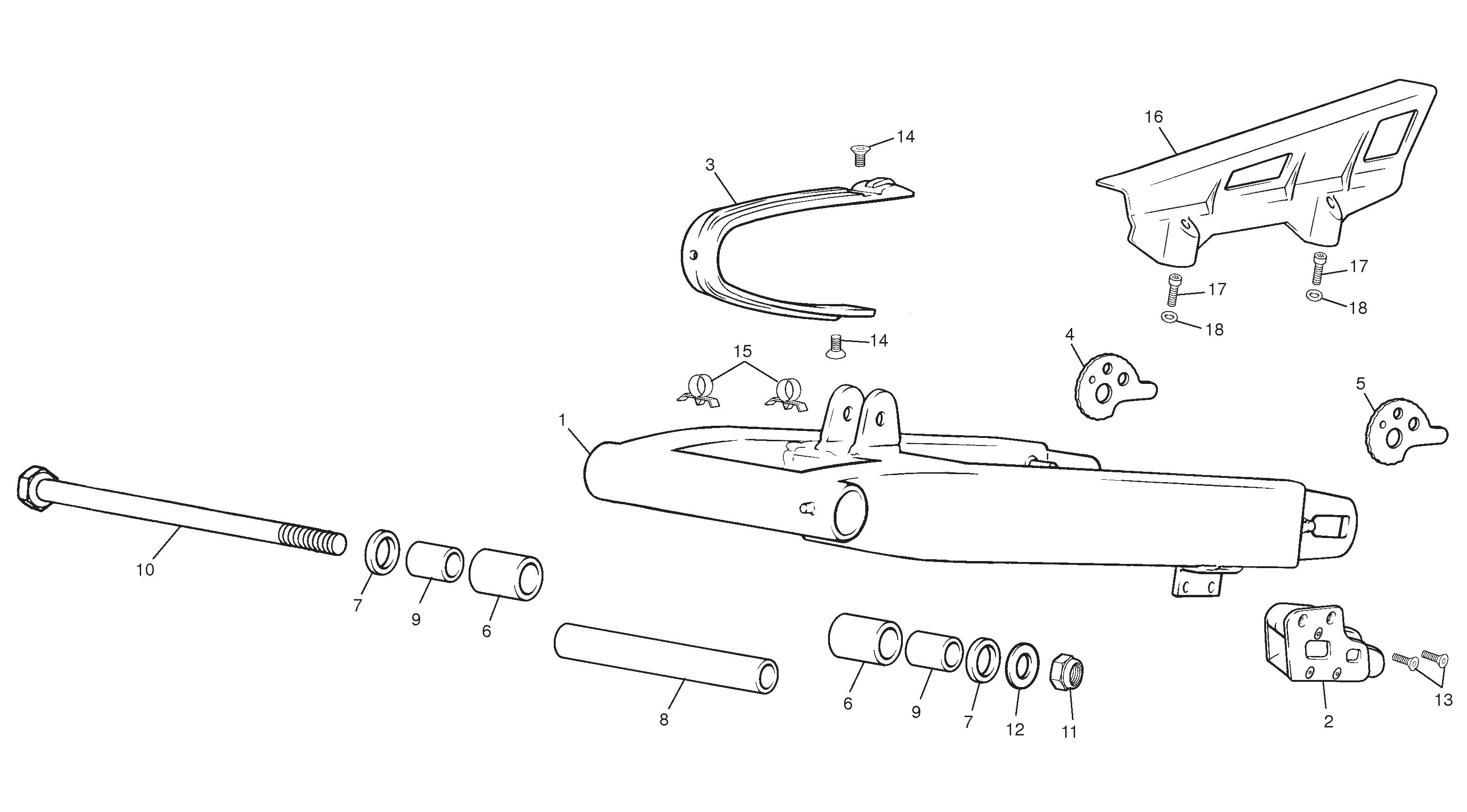 REAR SHOCK - SWINGARM