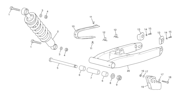 REAR SHOCK - SWINGARM