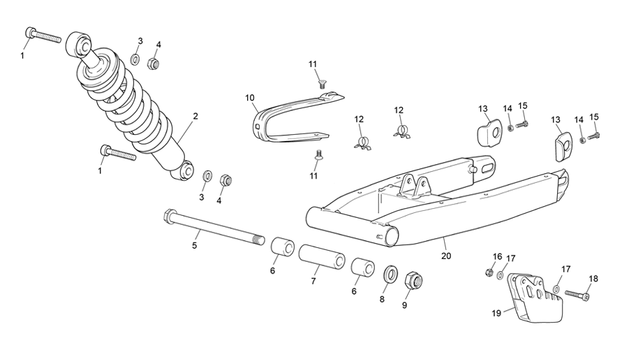 REAR SHOCK - SWINGARM