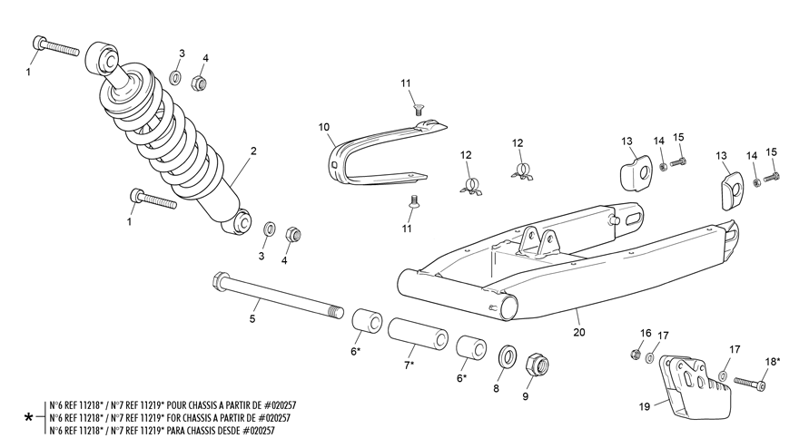 REAR SHOCK - SWINGARM