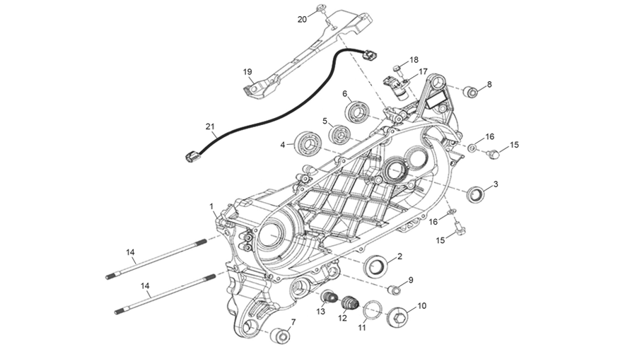 LEFT CRANKCASE ASSEMBLY