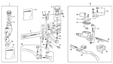 7 - MASTER CYLINDER FRONT - CLUTCH - REAR