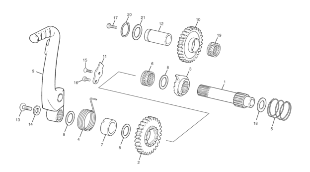 13 - KICKSTARTER ASSEMBLY