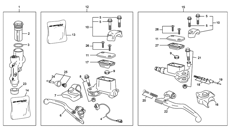 7 - MASTER CYLINDER FRONT - CLUTCH - REAR