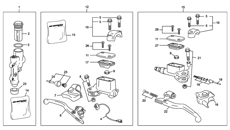7 - MASTER CYLINDER FRONT - CLUTCH - REAR