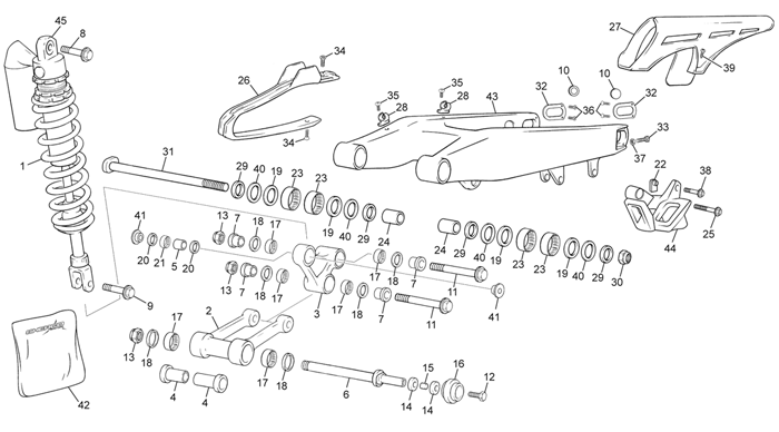4 - REAR SHOCK - SWINGARM