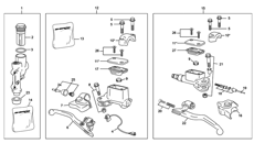 7 - MASTER CYLINDER FRONT - CLUTCH - REAR