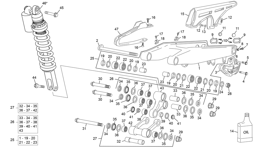 REAR SHOCK - SWINGARM