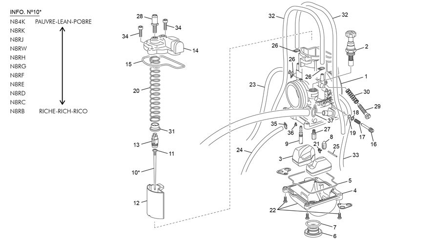 CARBURETOR  KEIHIN PWK 36