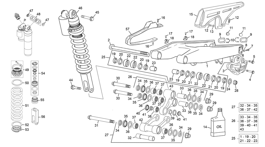REAR SHOCK - SWINGARM