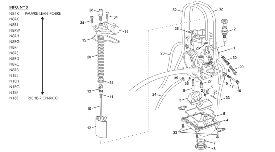CARBURETOR  KEIHIN PWK 36