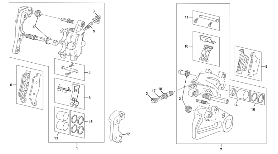 FRONT - REAR CALIPER