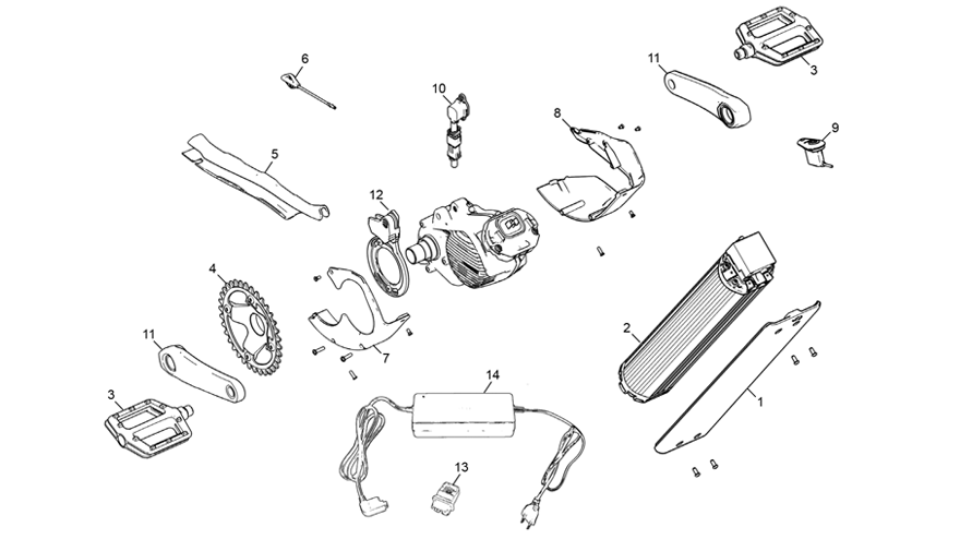 MOTOR - BATTERY - PEDALS