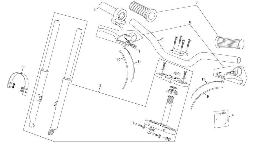 FRONT FORK-HANDLEBAR