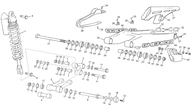REAR SHOCK - SWINGARM