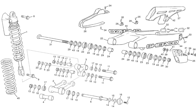 REAR SHOCK - SWINGARM