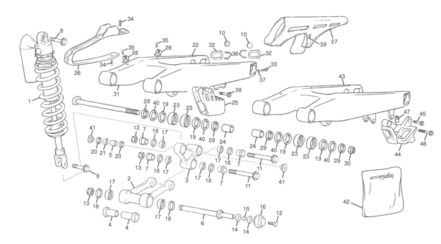 REAR SHOCK - SWINGARM