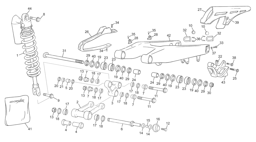 REAR SHOCK - SWINGARM
