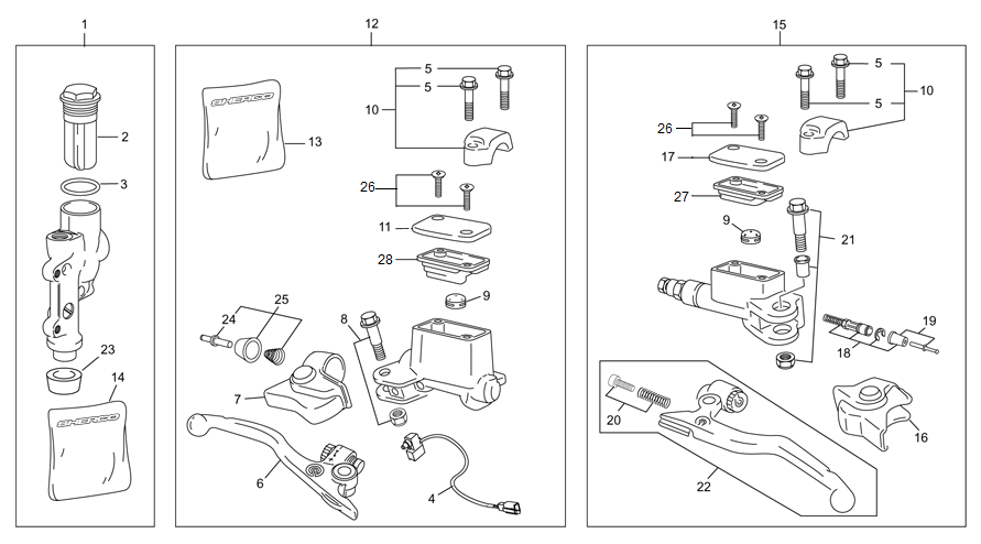 MASTER CYLINDER FRONT-REAR CALIPER