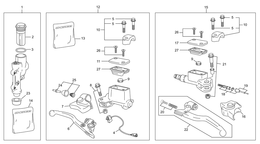 MASTER CYLINDER FRONT-REAR CALIPER