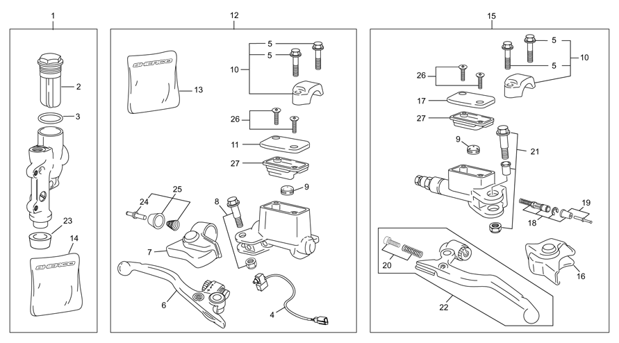 MASTER CYLINDER FRONT-REAR CALIPER