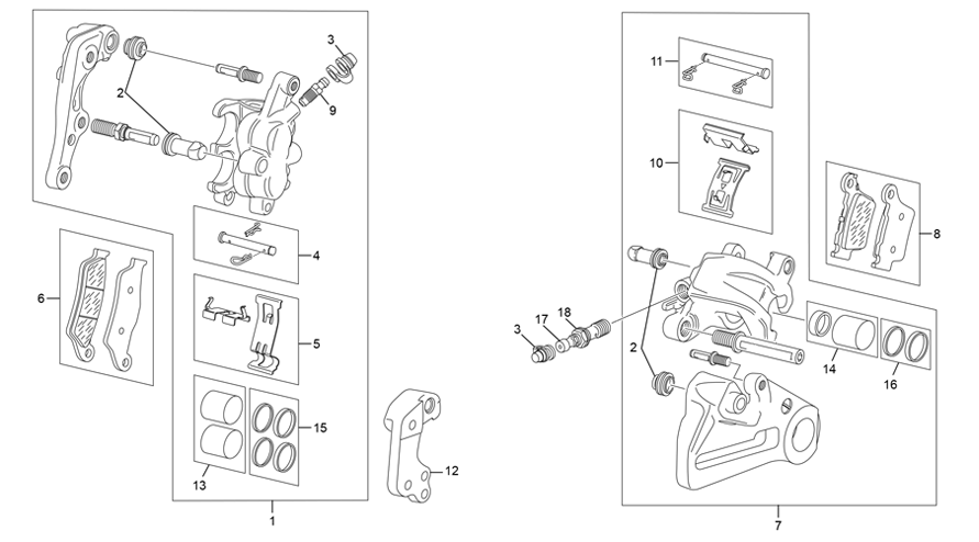 FRONT - REAR CALIPER