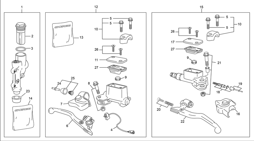 MASTER CYLINDER FRONT-REAR CALIPER