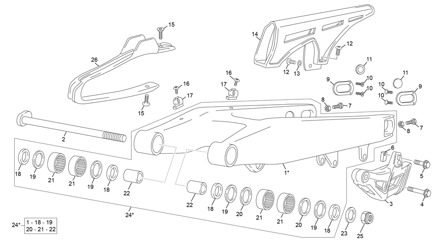 REAR SHOCK - SWINGARM