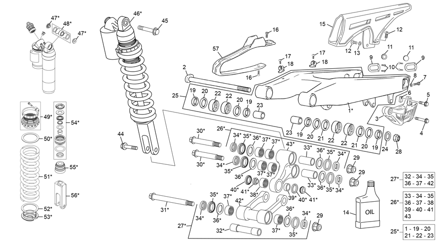 REAR SHOCK - SWINGARM