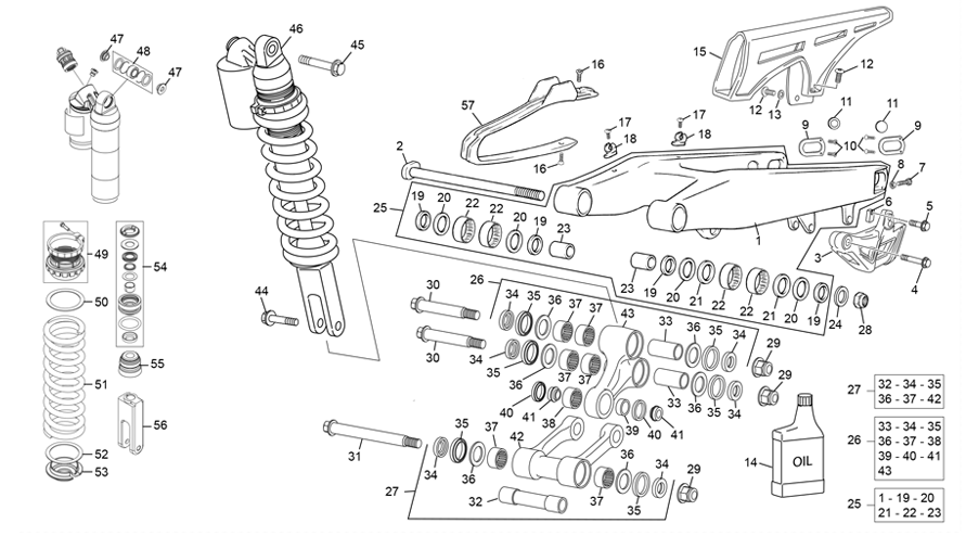 REAR SHOCK - SWINGARM