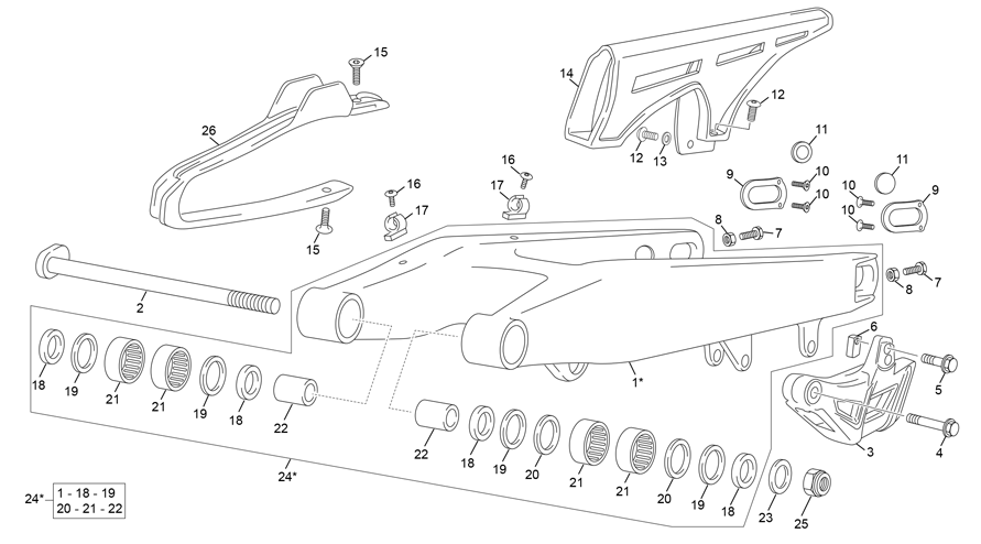 REAR SHOCK - SWINGARM