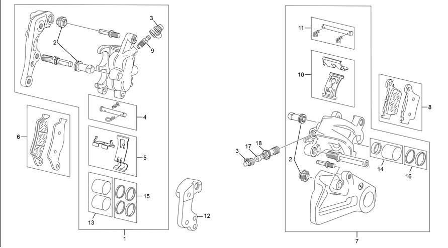 FRONT - REAR CALIPER