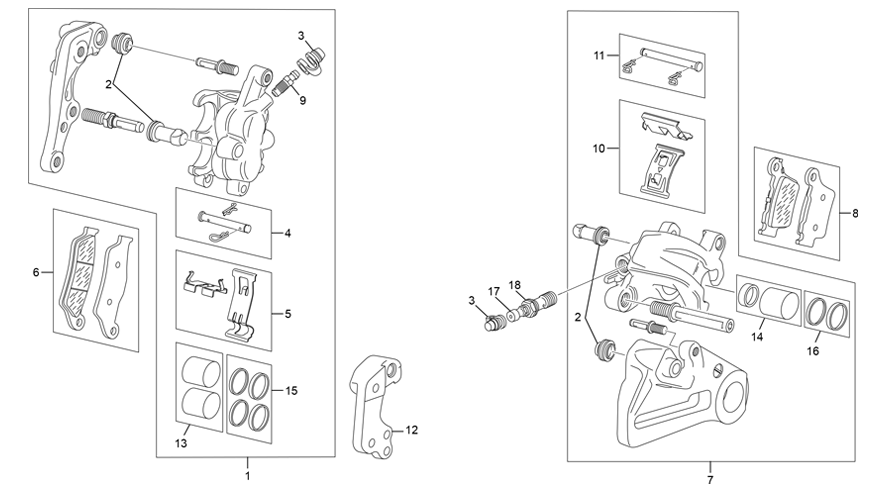 FRONT - REAR CALIPER