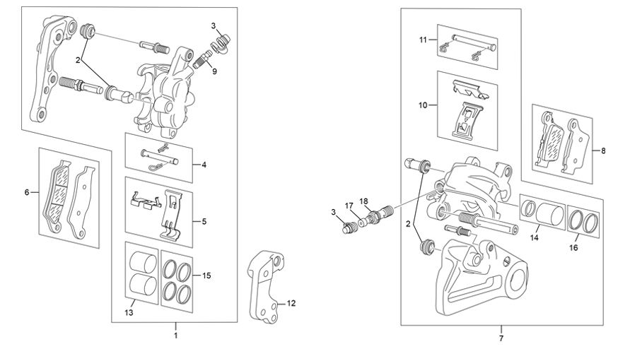 FRONT - REAR CALIPER