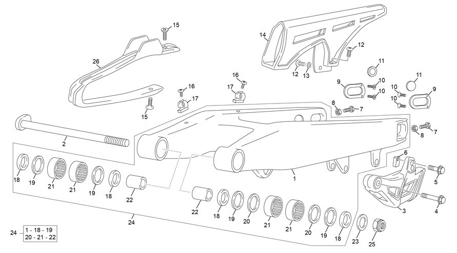REAR SHOCK - SWINGARM