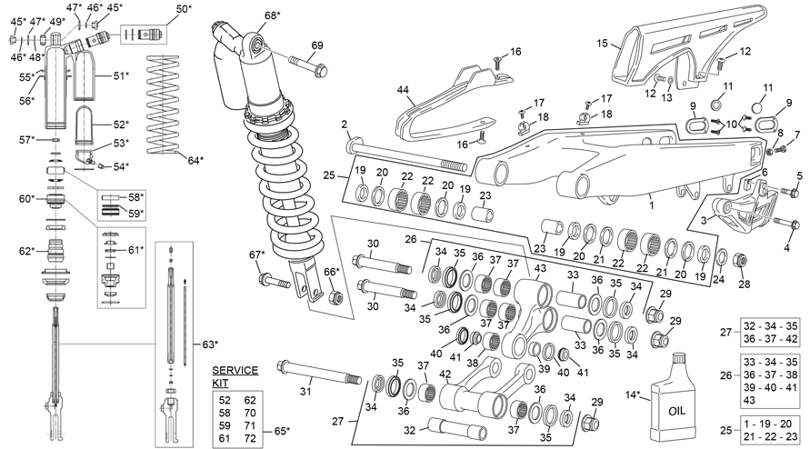 REAR SHOCK - SWINGARM