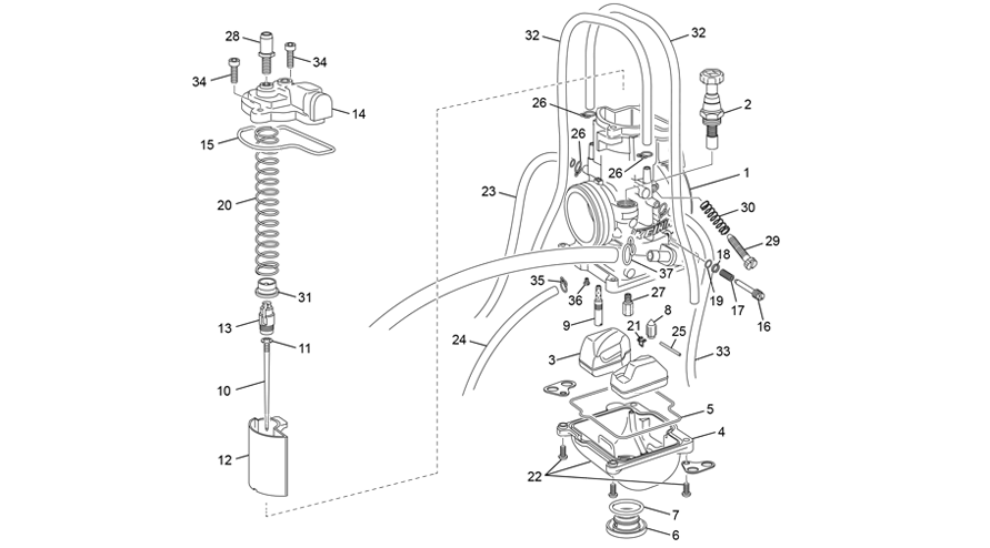 CARBURETOR  KEIHIN PWK 36