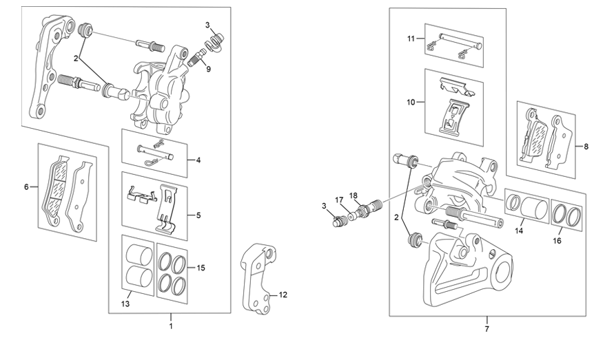 FRONT - REAR CALIPER