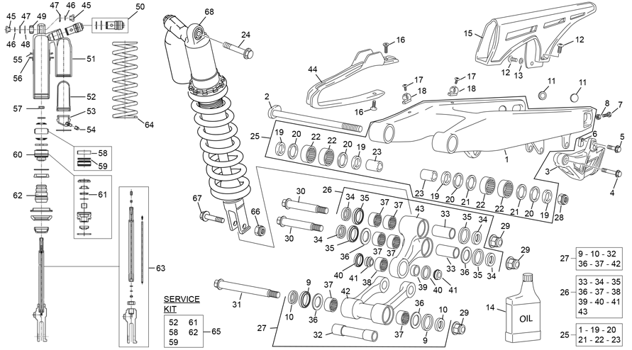REAR SHOCK - SWINGARM