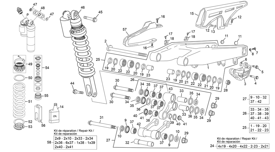 REAR SHOCK - SWINGARM