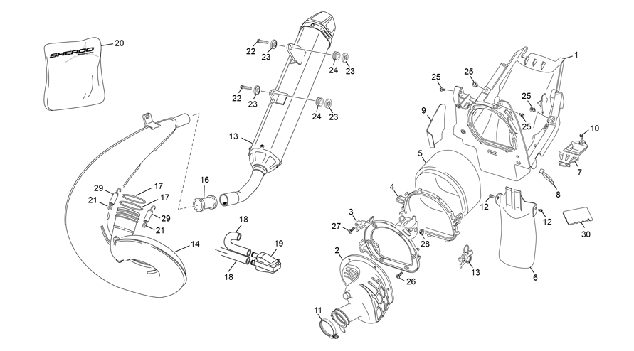 AIRBOX - EXHAUST SYSTEM