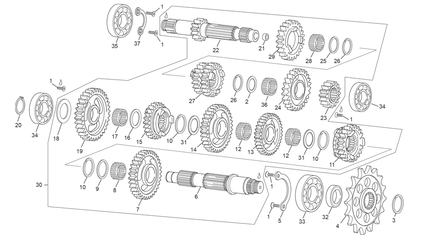GEAR SET FROM FRAME #003035